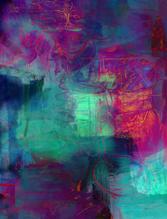 Fondo abstracto de la pintura de acrílico stock de ilustración Fondo abstracto de la pintura de acrílico stock de ilustración