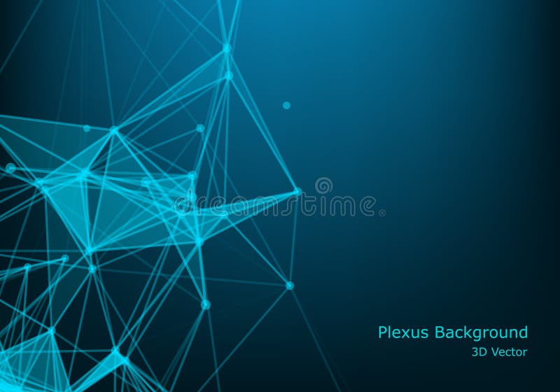 Fondo abstracto de la tecnología con la línea y los puntos conectados Visualización grande de los datos Visualización del context stock de ilustración