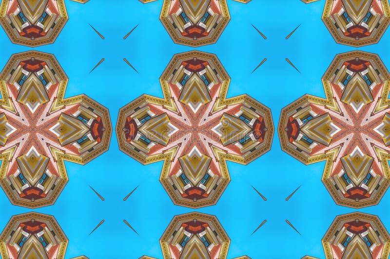 Fondo abstracto de patrón caleidoscópico stock de ilustración