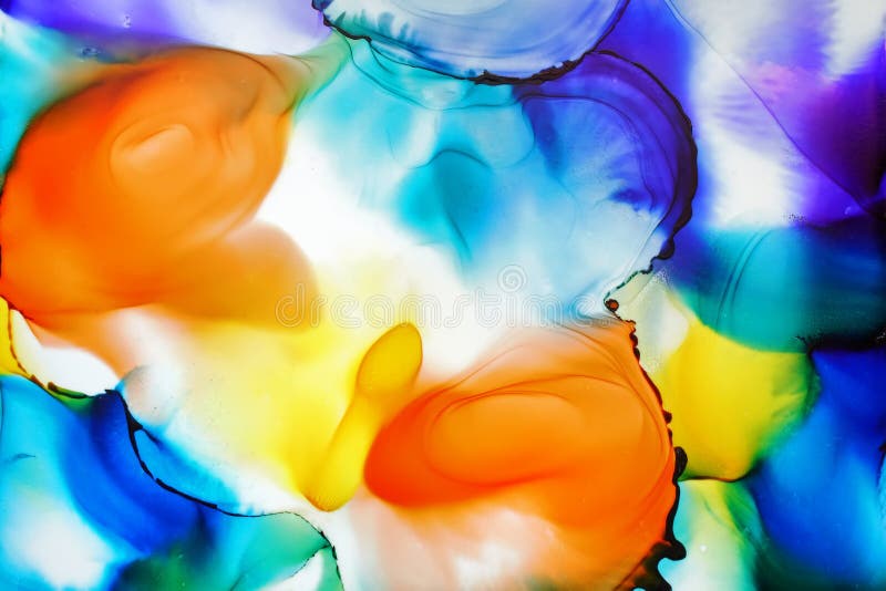 Fondo abstracto de tinta de alcohol imágenes de archivo libres de regalías