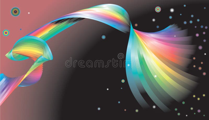 An illustration of an abstract rainbow background. An illustration of an abstract rainbow background