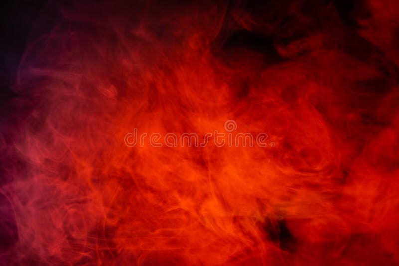 Fondo abstracto del humo rojo, luces del concepto del infierno del fuego