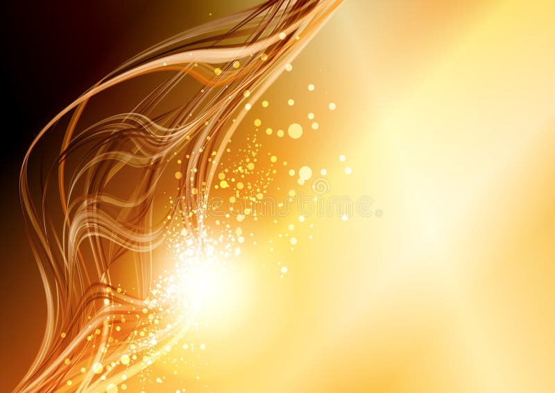 Fondo abstracto del oro de la fantasía stock de ilustración Fondo abstracto del oro de la fantasía stock de ilustración