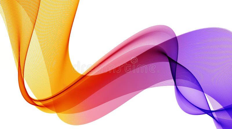 Fondo abstracto del vector con la onda lisa anaranjada y púrpura del color
