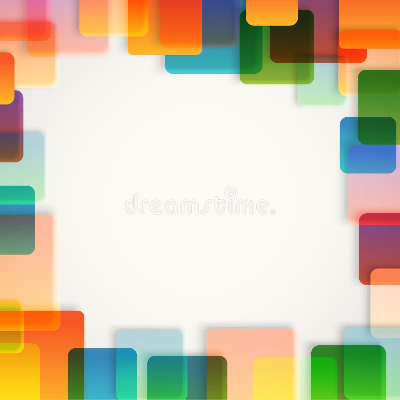 Fondo abstracto del vector de diversos cuadrados del color ilustración del vector