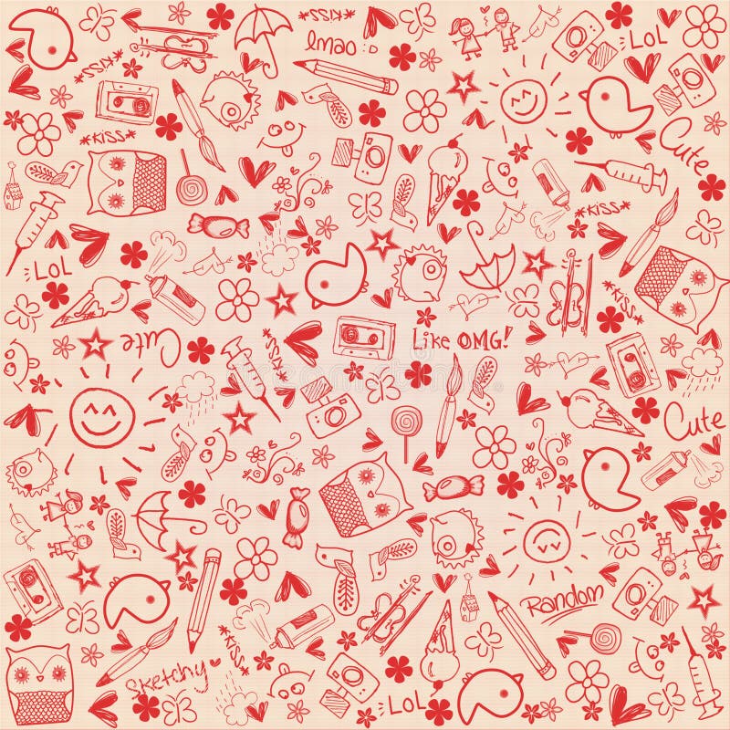 Fondo abstracto - el amor garabatea la colección stock de ilustración Fondo abstracto - el amor garabatea la colección stock de ilustración