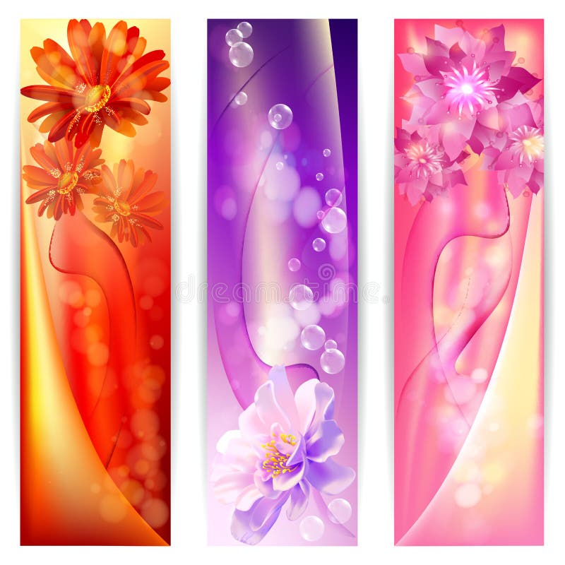 Fondo abstracto hermoso con la bandera de las flores libre illustration Fondo abstracto hermoso con la bandera de las flores libre illustration