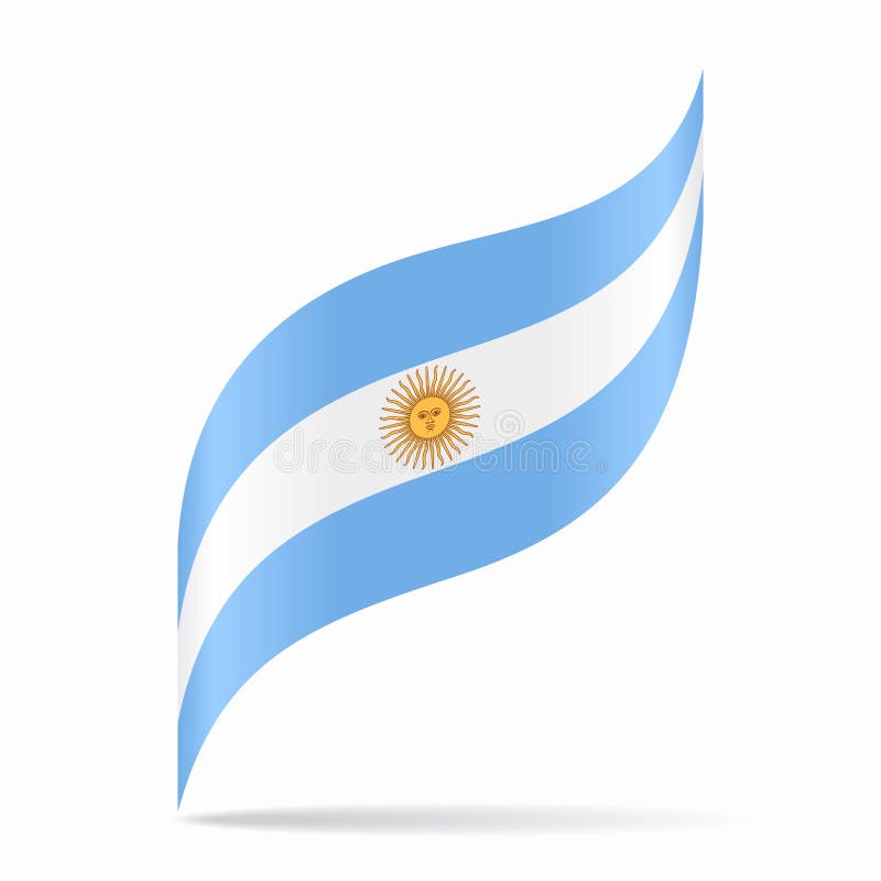 Fondo Abstracto Ondulado De Bandera Argentina. Ilustración Vectorial.  Ilustración del Vector - Ilustración de forma, drenaje: 202780412