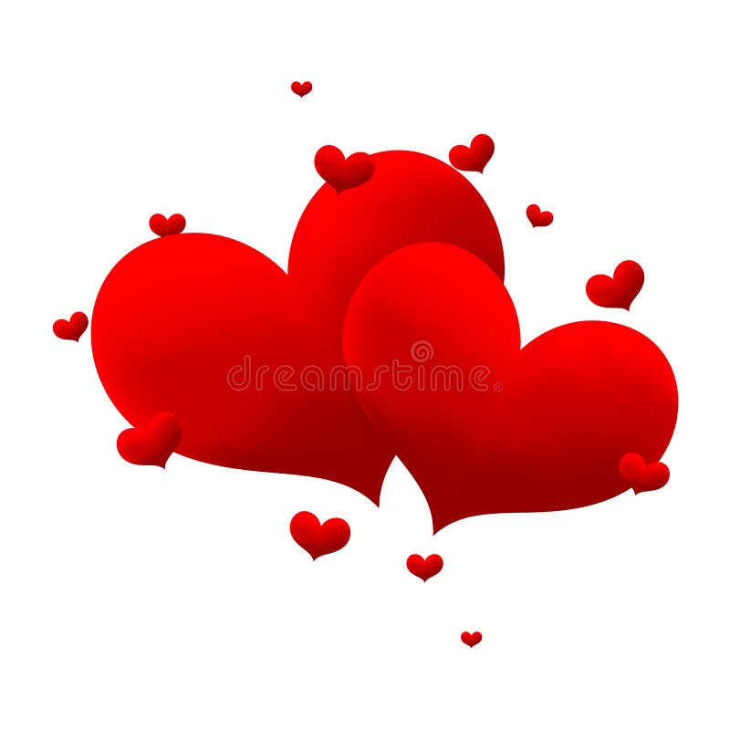 Fondo aislado corazón del amor de las tarjetas del día de San Valentín