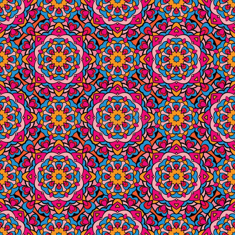 Fondo ajustado - modelo inconsútil ornamental stock de ilustración Fondo ajustado - modelo inconsútil ornamental stock de ilustración