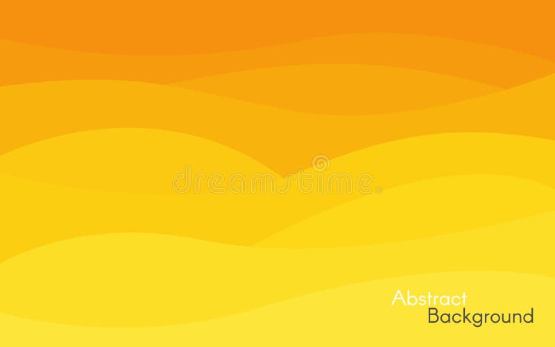 Fondo amarillo y anaranjado abstracto Diseño brillante de las ondas Contexto minimalista para el sitio web, cartel, tarjeta liso