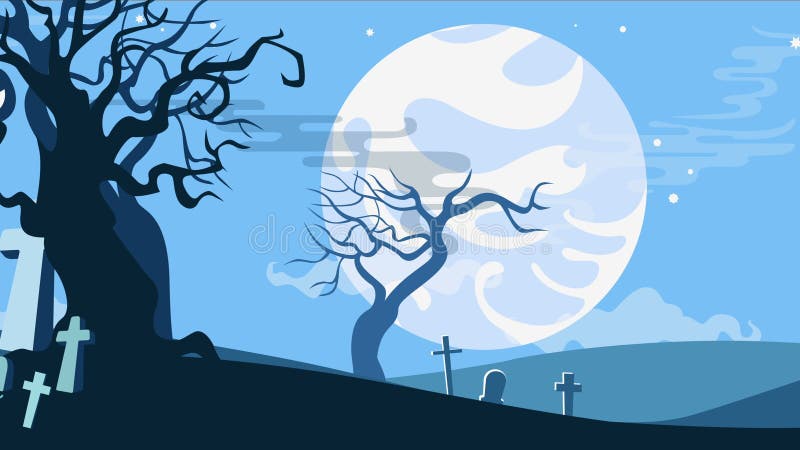 Fondo Animado Colocado Inconsútil De La Historieta De Halloween Metrajes -  Vídeo de luna, sepulcro: 60517882