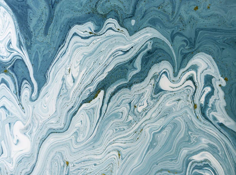 Fondo astratto blu e dorato marmorizzato Modello di marmo liquido fotografie stock libere da diritti Fondo astratto blu e dorato marmorizzato Modello di marmo liquido fotografie stock libere da diritti