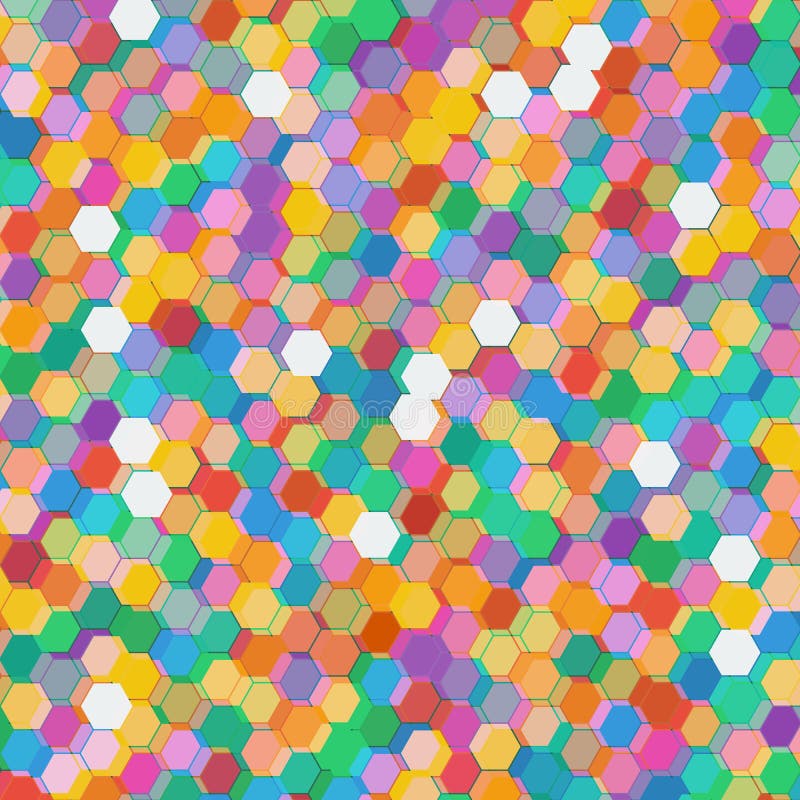 Abstract background with stained glass hex polygons. Abstract background with stained glass hex polygons