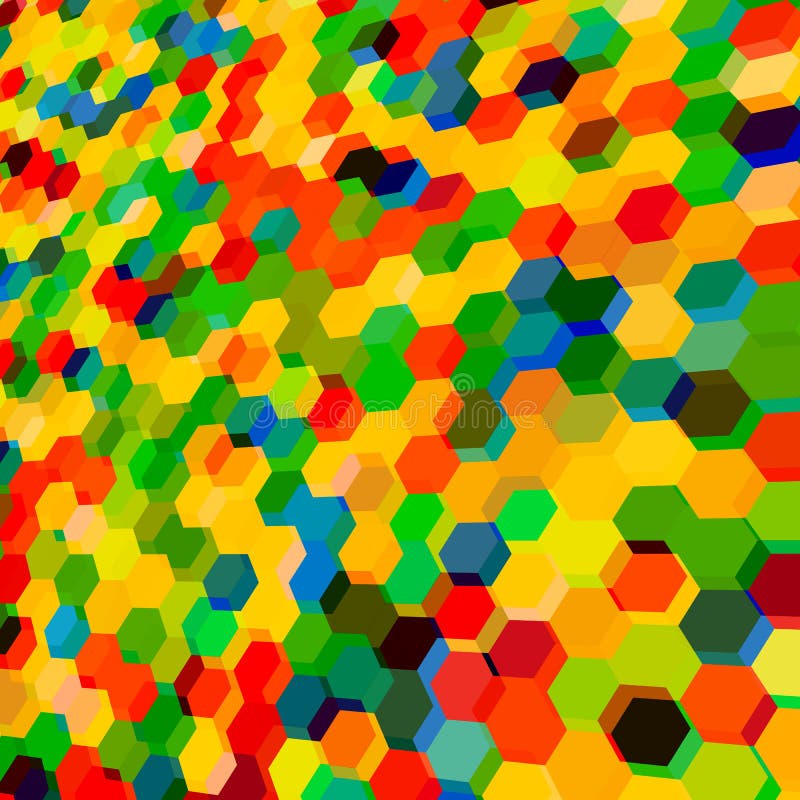 Abstract background with stained glass hex polygons. Abstract background with stained glass hex polygons