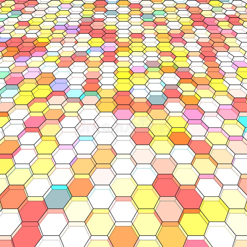 Abstract background with stained glass hex polygons. Abstract background with stained glass hex polygons