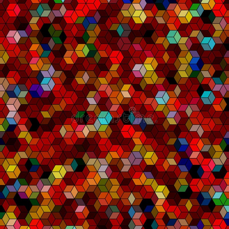 Abstract background with colorful red hex polygons. Abstract background with colorful red hex polygons