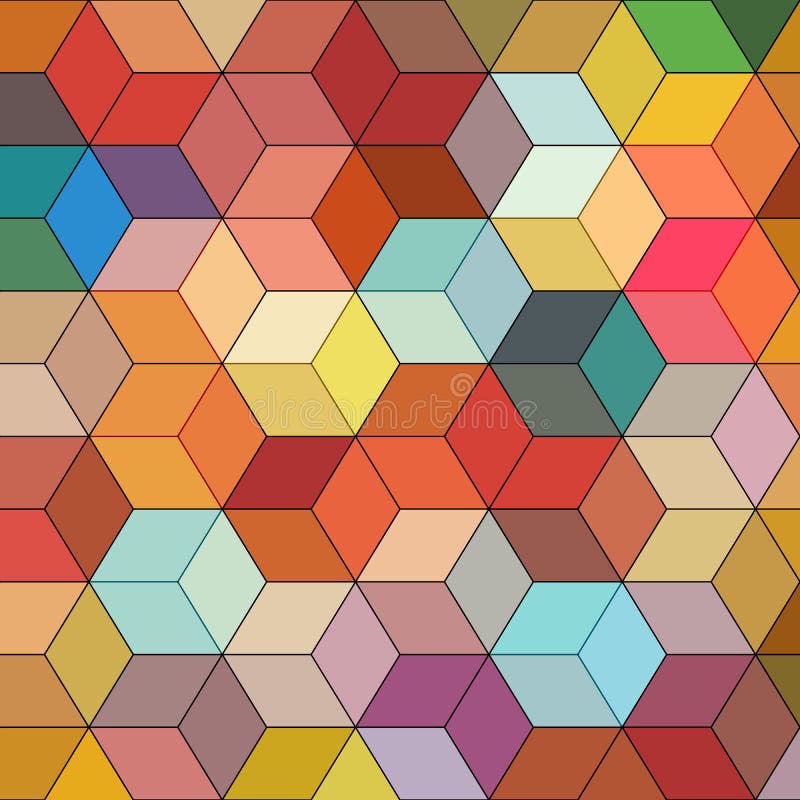 Abstract background with colorful red hex polygons. Abstract background with colorful red hex polygons