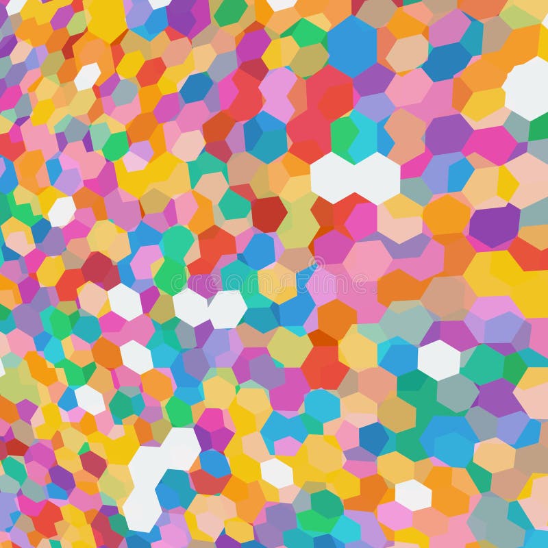 Abstract background with messy stained glass hex polygons. Abstract background with messy stained glass hex polygons