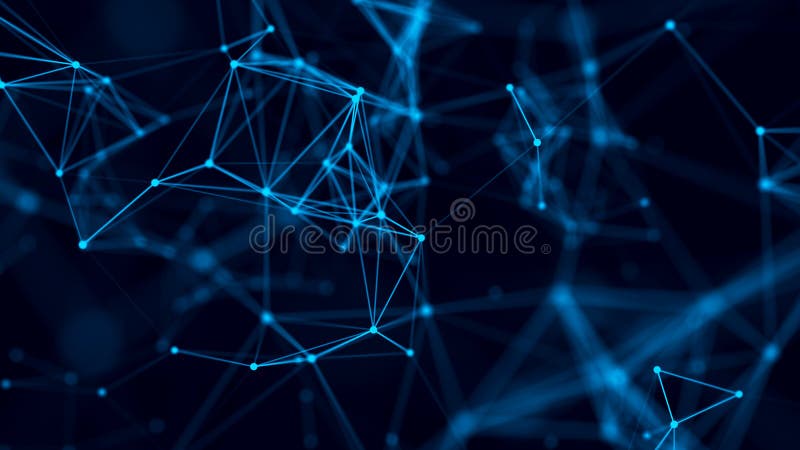 Fondo astratto con i punti e le linee di collegamento Distribuzione delle forme triangolari nello spazio Grandi dati Collegamento royalty illustrazione gratis Fondo astratto con i punti e le linee di collegamento Distribuzione delle forme triangolari nello spazio Grandi dati Collegamento royalty illustrazione gratis