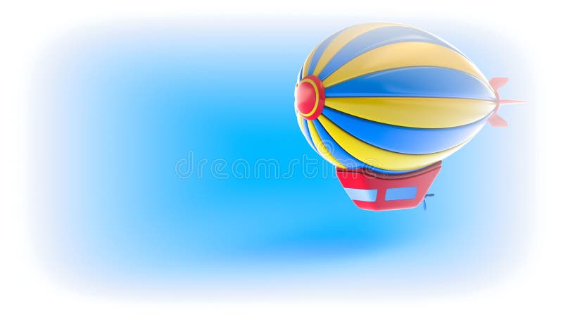 Fondo astratto con il dirigibile del giocattolo royalty illustrazione gratis Fondo astratto con il dirigibile del giocattolo royalty illustrazione gratis