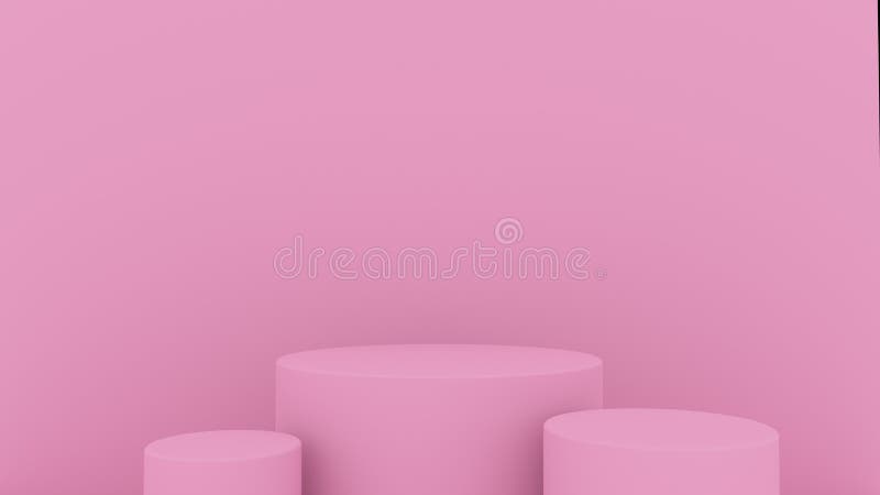 fondo astratto 3d rendere Piattaforma rosa per l'esposizione del prodotto Posto interno del podio Modello in bianco della decoraz
