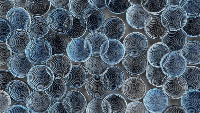Fondo astratto dalle bobine sviluppate a spirale nere e blu di bianco, illustrazione vettoriale Fondo astratto dalle bobine sviluppate a spirale nere e blu di bianco, illustrazione vettoriale