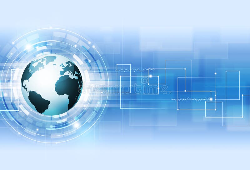 Fondo astratto del blu di tecnologia digitale illustrazione di stock Fondo astratto del blu di tecnologia digitale illustrazione di stock