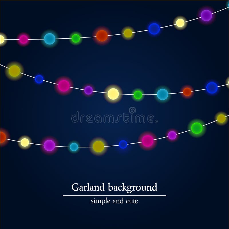 Fondo astratto delle luci intense Ornamento della ghirlanda di Natale illustrazione vettoriale Fondo astratto delle luci intense Ornamento della ghirlanda di Natale illustrazione vettoriale