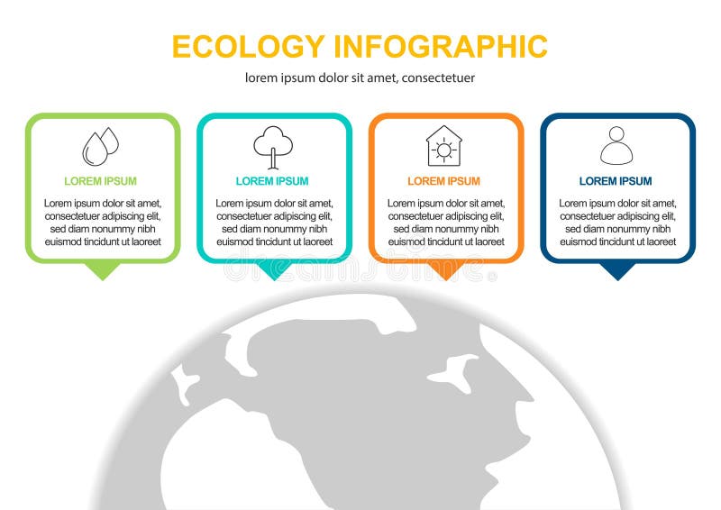 Fondo astratto di concetto di ecologia Illustrazione infographic di vettore royalty illustrazione gratis Fondo astratto di concetto di ecologia Illustrazione infographic di vettore royalty illustrazione gratis
