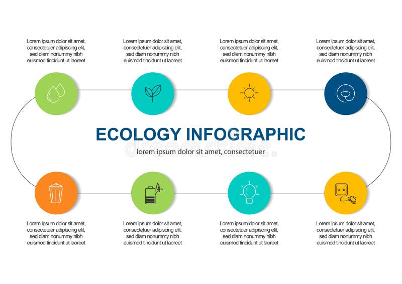 Fondo astratto di concetto di ecologia Illustrazione infographic di vettore illustrazione di stock Fondo astratto di concetto di ecologia Illustrazione infographic di vettore illustrazione di stock