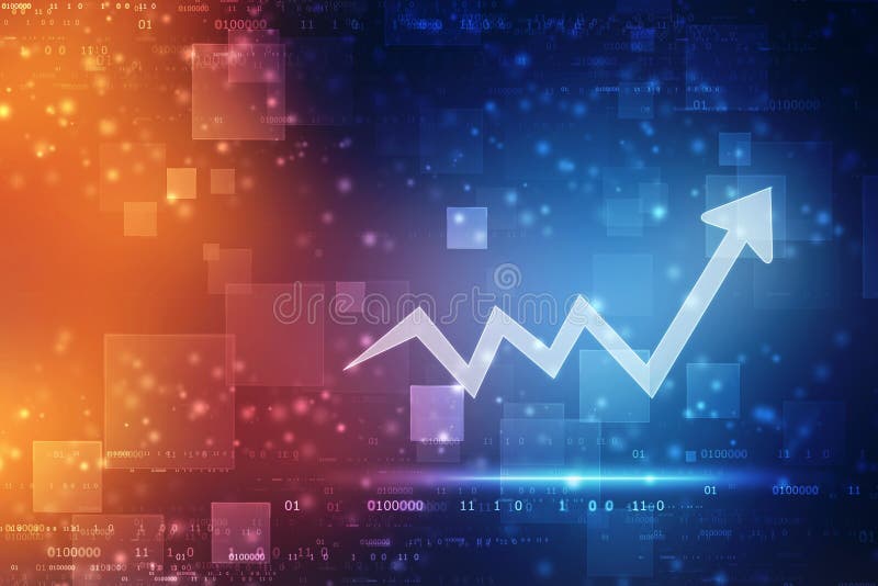 Fondo astratto di tecnologia di aumento della freccia di trasformazione digitale futuristica del grafico, mercato azionario e fon royalty illustrazione gratis Fondo astratto di tecnologia di aumento della freccia di trasformazione digitale futuristica del grafico, mercato azionario e fon royalty illustrazione gratis