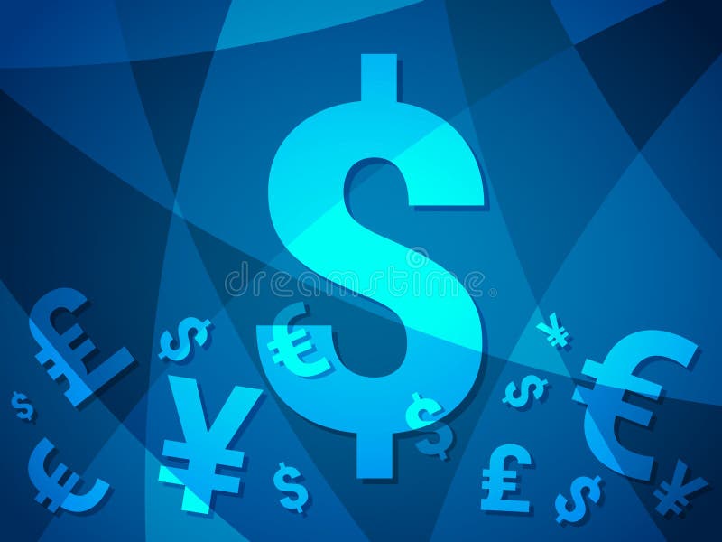 Fondo astratto di valuta con progettazione creativa moderna con gli euro fondi Yen Pound del dollaro illustrazione di stock Fondo astratto di valuta con progettazione creativa moderna con gli euro fondi Yen Pound del dollaro illustrazione di stock