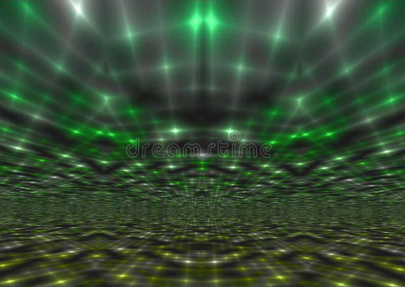 Fondo astratto luccicante dei raggi luminosi di luce verde illustrazione di stock Fondo astratto luccicante dei raggi luminosi di luce verde illustrazione di stock