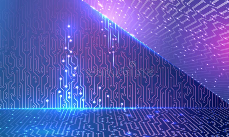 Fondo astratto luminoso con gli elementi tecnici d'ardore illustrazione vettoriale Fondo astratto luminoso con gli elementi tecnici d'ardore illustrazione vettoriale