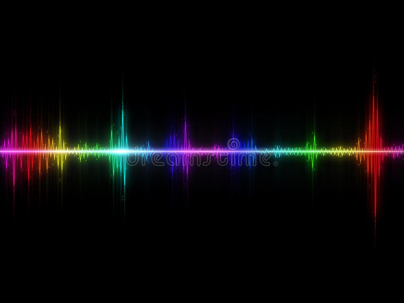 Fondo astratto variopinto delle onde sonore illustrazione vettoriale Fondo astratto variopinto delle onde sonore illustrazione vettoriale