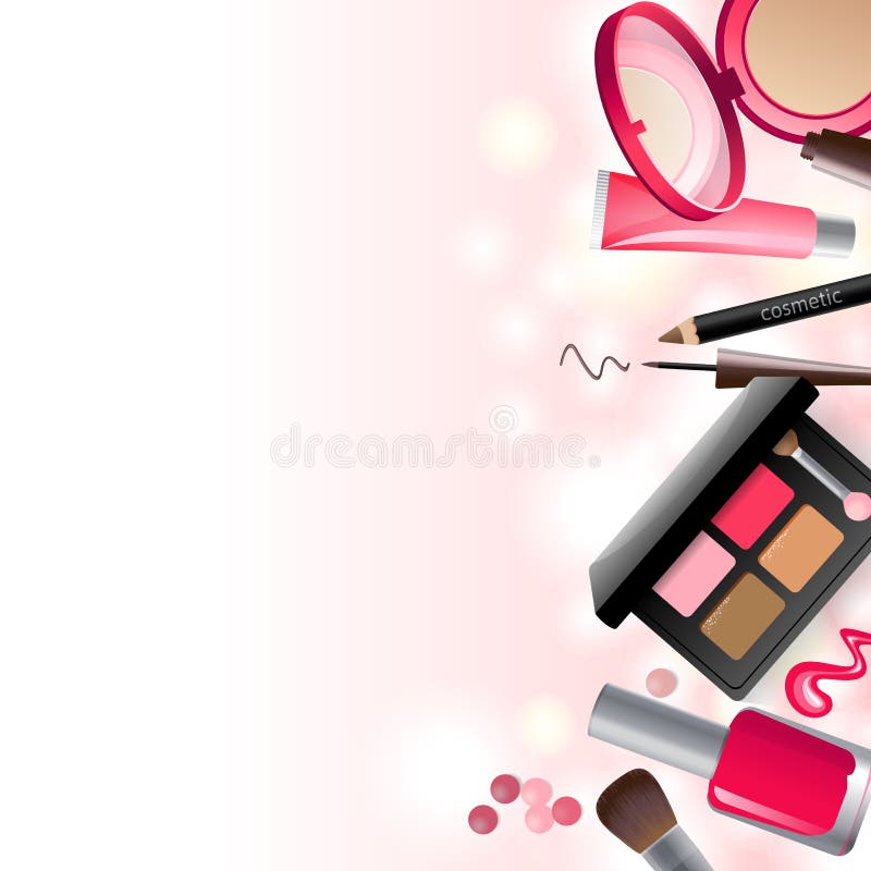 Fondo Atractivo Del Maquillaje Ilustración del Vector - Ilustración de  labios, sombra: 40691500
