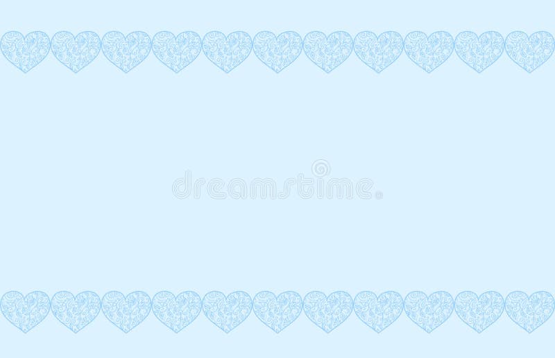Fondo azul claro del vintage con los corazones con remolinos de flores libre illustration Fondo azul claro del vintage con los corazones con remolinos de flores libre illustration