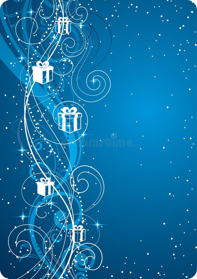 Fondo azul de la Navidad stock de ilustración Fondo azul de la Navidad stock de ilustración