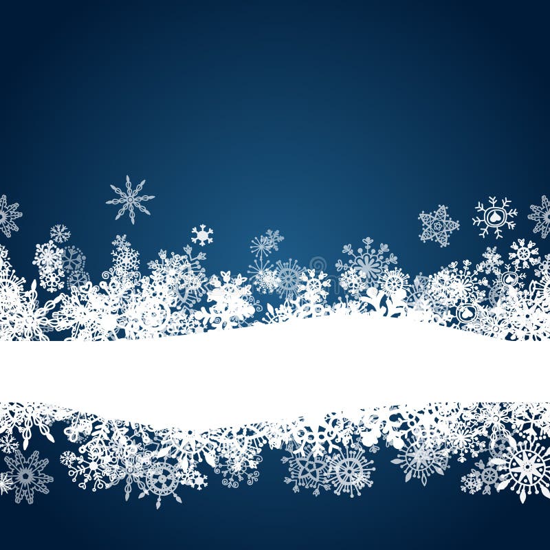 Fondo azul de la Navidad con los copos de nieve blancos libre illustration Fondo azul de la Navidad con los copos de nieve blancos libre illustration