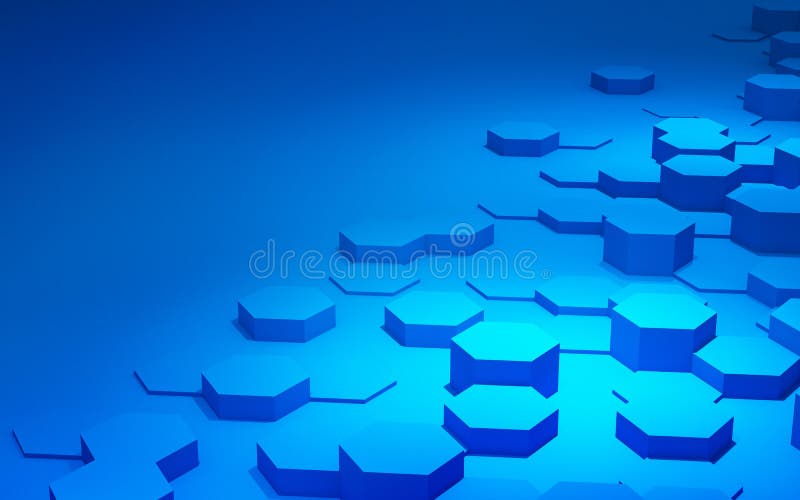 Fondo azul de los hexágonos con el espacio de la copia en futuro libre illustration Fondo azul de los hexágonos con el espacio de la copia en futuro libre illustration