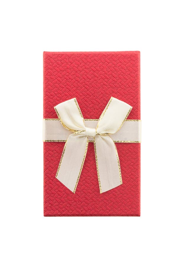 Fondo blanco aislado rojo de la caja de regalo imágenes de archivo libres de regalías Fondo blanco aislado rojo de la caja de regalo imágenes de archivo libres de regalías