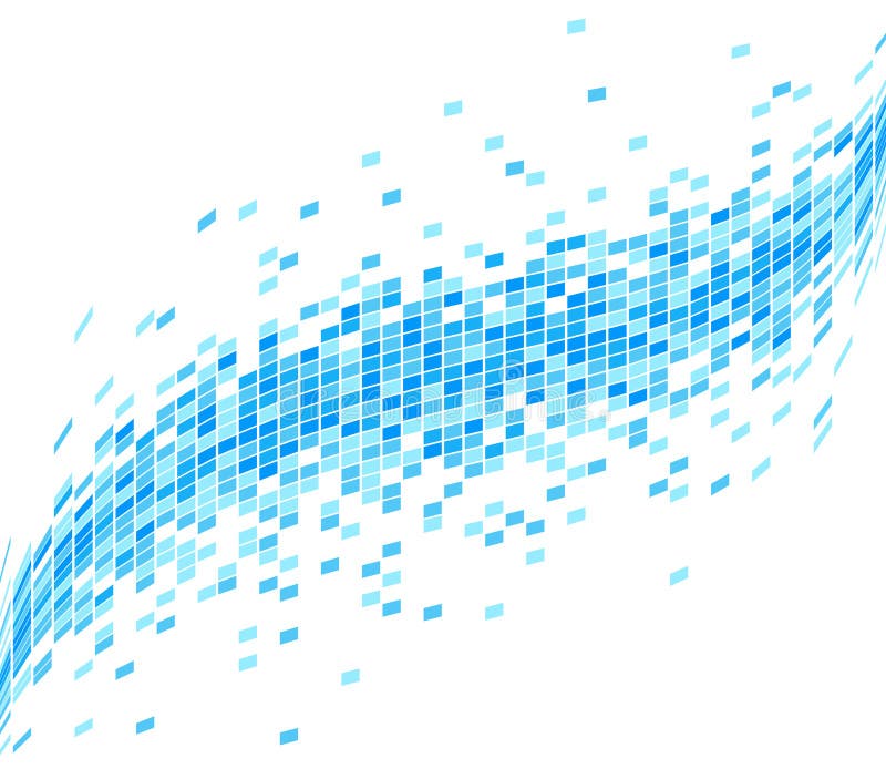 Fondo blu astratto di Wave del mosaico - illustrazione royalty illustrazione gratis Fondo blu astratto di Wave del mosaico - illustrazione royalty illustrazione gratis