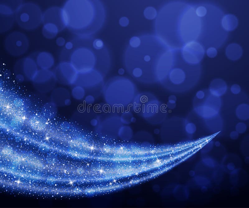 Fondo blu dell'onda della stella di scintillio della polvere di vettore astratto royalty illustrazione gratis Fondo blu dell'onda della stella di scintillio della polvere di vettore astratto royalty illustrazione gratis