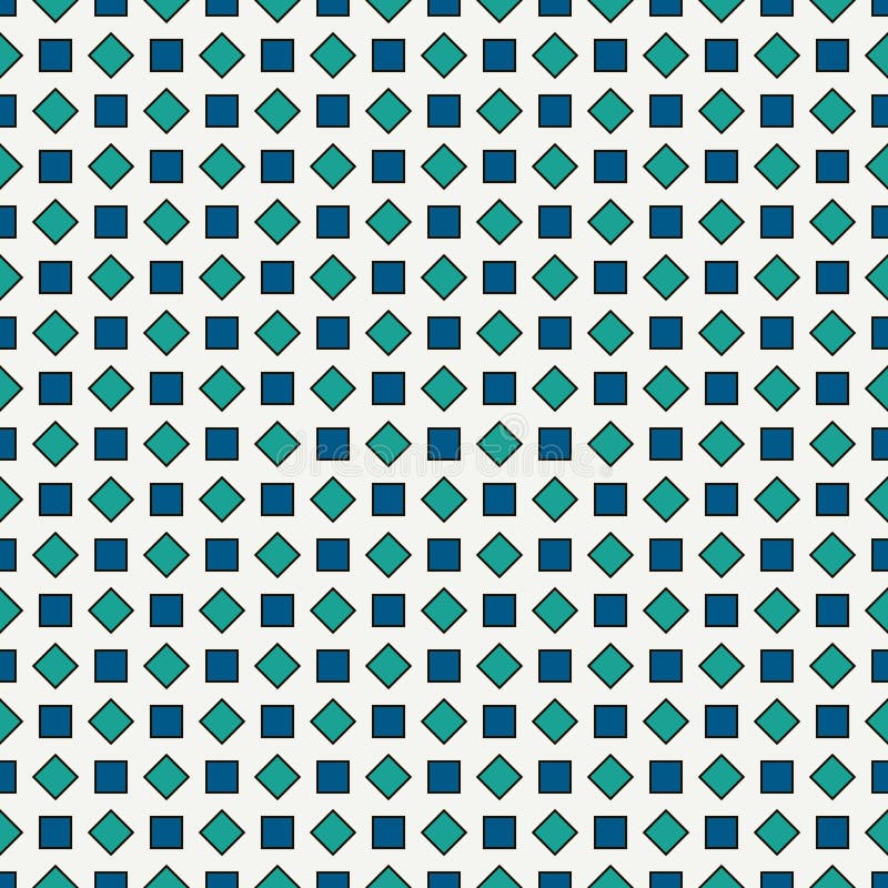 Fondo blu ripetuto dei diamanti Motivo geometrico Progettazione di superficie senza cuciture del modello con l'ornamento quadrato royalty illustrazione gratis Fondo blu ripetuto dei diamanti Motivo geometrico Progettazione di superficie senza cuciture del modello con l'ornamento quadrato royalty illustrazione gratis