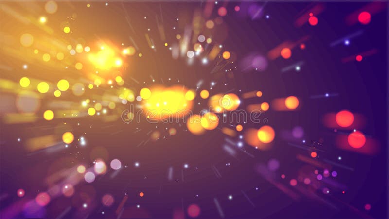 Fondo borroso de la velocidad o del movimiento con el efecto del bokeh para la tecnología futurista stock de ilustración Fondo borroso de la velocidad o del movimiento con el efecto del bokeh para la tecnología futurista stock de ilustración