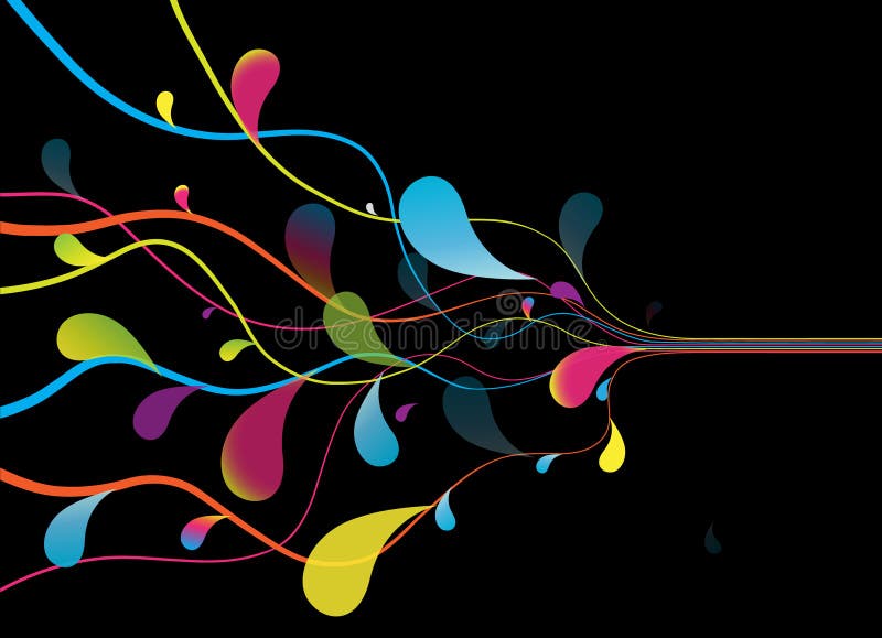 Fondo abstracto de color con líneas ilustración del vector