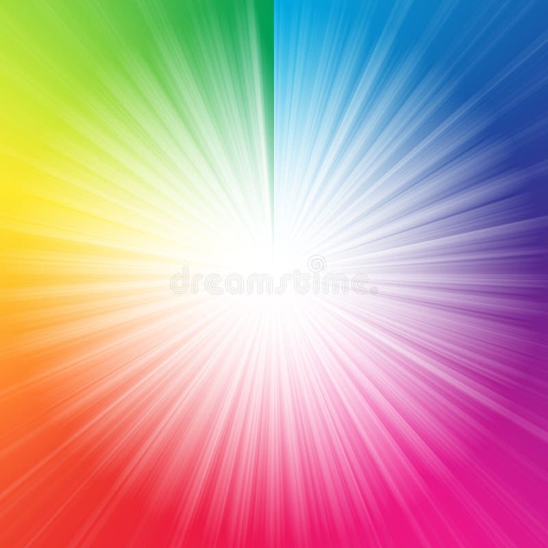 Fondo colorido del starburst blanco abstracto stock de ilustración Fondo colorido del starburst blanco abstracto stock de ilustración