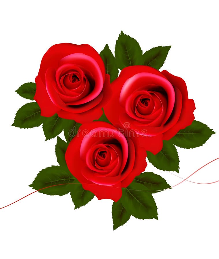 Fondo Con Las Rosas Rojas. Vector Ilustración del Vector - Ilustración de  bandera, vacaciones: 22928524