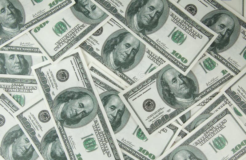 Fondo con los billetes de dólar del americano ciento del dinero imagen de archivo libre de regalías Fondo con los billetes de dólar del americano ciento del dinero imagen de archivo libre de regalías